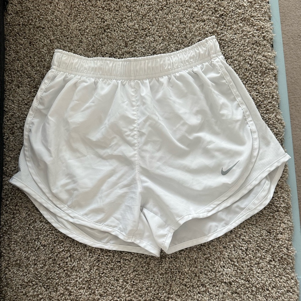 White Nike shorts